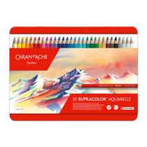 Estojo Lápis de Cor Aquarelável Supracolor Caran D'ache com 30 Cores