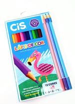 Estojo lapis de cor cis 12c com 3 pasteis - 448004