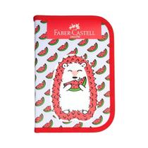 Estojo Lápis de Cor Faber Castell Porco Espinho com 18 Itens