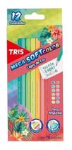 Estojo Lápis De Cor Tris Mega Soft Color 12 Tons Tropicais