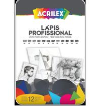 Estojo Lápis Graduado Profissional Acrilex com 12 unidades