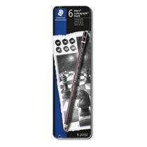 Estojo Lápis Grafite Staedtler Mars Lumograph Black 6 Pçs
