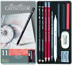 Estojo lápis para Caligrafia e Desenho 11 peças Teachers Choice Cretacolor