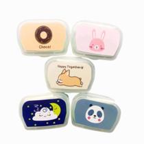 Estojo Lente De Contato com Ventosa Extratora, Pinça e Espelho