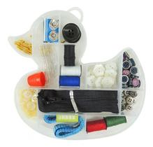 Estojo Linha Agulha Zíper Botão Costura Manual Reparo Pato.