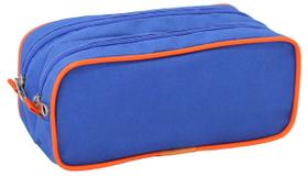 Estojo LS Bolsas Duplo Azul com Laranja - EE2129