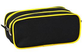 Estojo LS Bolsas Duplo Preto com Amarelo - EE2137