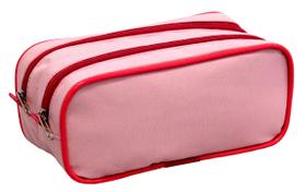 Estojo LS Bolsas Duplo Rosa com Pink - EE1249