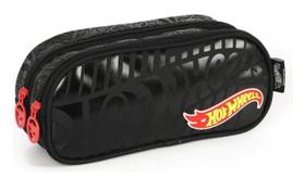 ESTOJO LUXCEL DUPLO HOT WHEELS PRETA ET47785HW-VM Preto