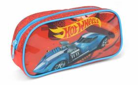 Estojo Luxcel Hot Wheels 1 Fecho Laranja Ei38234hw