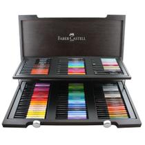Estojo Madeira Caneta Pitt com 90 Peças Faber-castell
