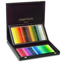 Estojo Madeira Lápis Aquarela Caran d'Ache Prismalo 80 Cores Estojo Madeira Lápis Aquarela Caran d'Ache Prismalo 80 Cores