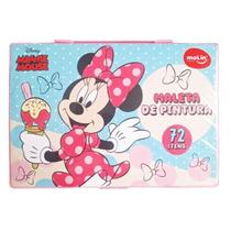 Estojo Maleta de Pintura Infantil Minnie 72 Peças Sorvete Rosa - Molin