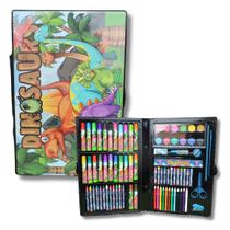 Estojo Maleta Escolar 68 Pç Canetinha E Lapis Dinossauros Estojo Maleta Escolar 68 Pç Canetinha E Lapis Dinossauros