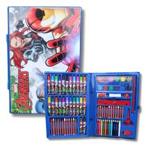 Estojo Maleta Escolar 68 Pçs Cor C/ Canetinha E Lapis