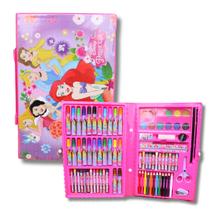 Estojo Maleta Escolar 68 Pçs Cor c/ Canetinha E Lapis