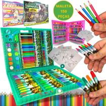 Estojo Maleta Escolar Infantil Pintura 150pç Menino/menina Estojo Maleta Escolar Infantil Pintura 150pç Menino/menina
