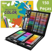 Estojo Maleta Escolar Pintura Infantil 150 Peças Color Estojo Maleta Escolar Pintura Infantil 150 Peças Color