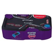 Estojo Maped Study Box Roxo e Preto
