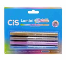 Estojo Marca Texto CiS Lumini Metallic C/4 Cores