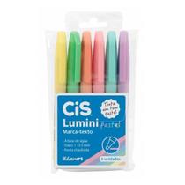 Estojo Marca Texto Lumini Pastel com 6 cores - Cis