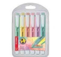 Estojo Marca-texto Stabilo Swing Cool Estojo C/6 Cores Pastel 275/6-08