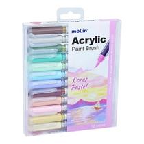 Estojo Marcador Artístico Acrylic Paint Brush 12 Cores MOLIN