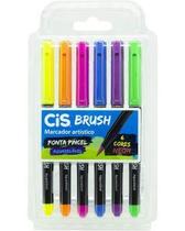 Estojo Marcador Artístico Cis Dual Brush C/6 Cores Neon 70.2600