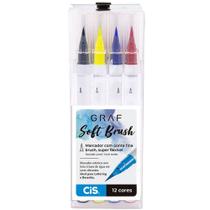 Estojo Marcador Cis Graf Soft Brush C/12 Cores 52.7447 1 ed