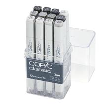 Estojo Marcador Copic Classic 12 Cores Toner Gray Tg