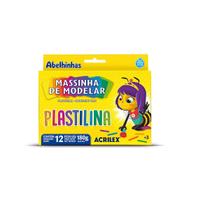 Estojo Massinha de Modelar Plastilina Acrilex 12 cores 180 g