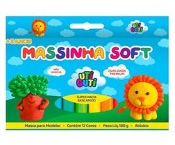 Estojo massnha de modelar soft 12 cores utiguti para criança