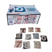 Estojo MDF com jogo aprendendo os numeros em Braile memória 10 pares Estojo MDF com jogo aprendendo os numeros em Braile memória 10 pares