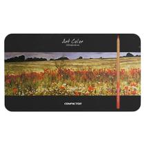 Estojo Metal 100 Lápis De Cor Art Color Compactor