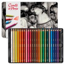 Estojo Metal Lápis Pastel Seco 24 Peças Conte À Paris 2182