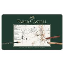 Estojo Metal Monocromático Faber Castell para Desenho 33 Peças Estojo Metal Monocromático Faber Castell para Desenho 33 Peças