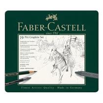 Estojo Metal Pitt Faber Castell para Desenho 19 Peças Estojo Metal Pitt Faber Castell para Desenho 19 Peças