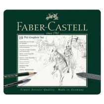 Estojo Metal Pitt Faber Castell para Desenho 19 Peças Estojo Metal Pitt Faber Castell para Desenho 19 Peças