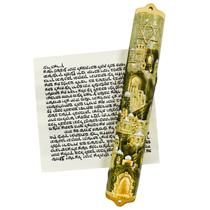 Estojo Mezuzah MrMrKura Gold Enamel Zinc Alloy 12,7 x 2,2 cm Estojo Mezuzah MrMrKura Gold Enamel Zinc Alloy 12,7 x 2,2 cm