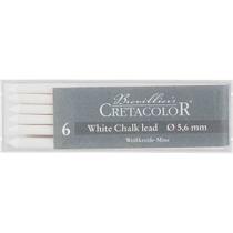 Estojo Mina 5.6mm White Chalk c/6 unidades Cretacolor