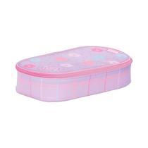 Estojo Mini Box Organizador Académie Tilibra Floral Rosa Material Escolar Volta as Aulas Reforçado