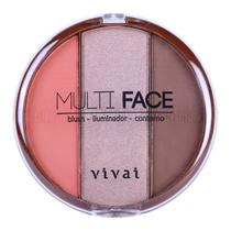 Estojo Multi Face Blush Iluminador Contorno Vivai