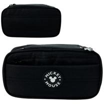 Estojo Multi Juvenil Mickey Matelassê Preto T03 Xeryus