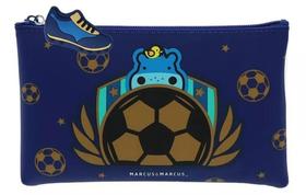 Estojo Multiúso Em Silicone Futebol Azul Marcus & Marcus