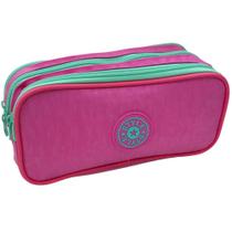 Estojo Multiuso Triplo c/ Ziper 2443863 Lilás - Quanhe
