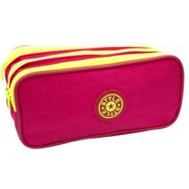 Estojo Multiuso Triplo c/ Ziper 2443863 Rosa - Quanhe