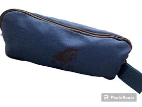Estojo/ necessaire 3 divisão azul com marrom Estojo/ necessaire 3 divisão azul com marrom