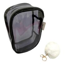 Estojo Necessaire Box Grande Fizz Fumê + Chaveiro