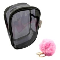 Estojo Necessaire Box Grande Fizz Fumê + Chaveiro