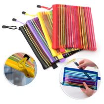 Estojo Necessaire de Nylon Colorido Multiuso Bolsinha Para Maquiagem